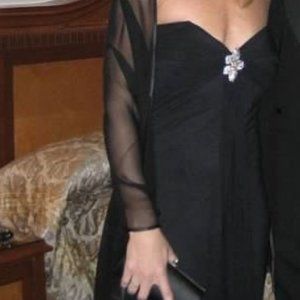 Cache Black Strapless Ball Gown - Size 4